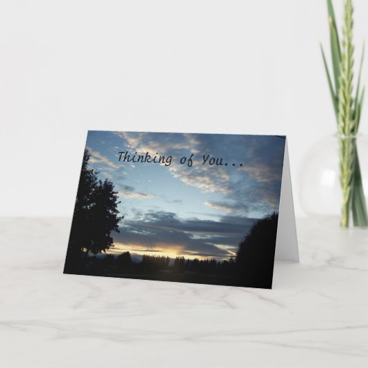 Blue Sunset Dreams "Thinking Your" Card Karte (Vorderseite)