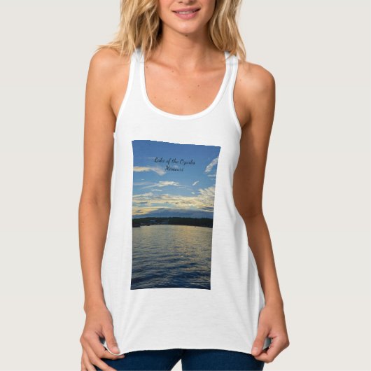 Blue Sunset Lake Ozarks Tank Top (Vorderseite)