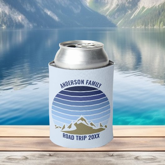 Blue Sunset Mountain Custom Family Wiedersehen Tri Dosenkühler