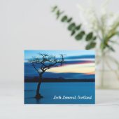 Blue Sunset over Loch Lomond, Scotland Postcard Postkarte (Stehend Vorderseite)