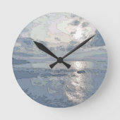 BLUE SUNSET RUNDE WANDUHR (Vorderseite)