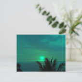 Blue Sunset Sky Postcard Postkarte (Stehend Vorderseite)