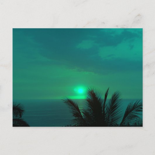 Blue Sunset Sky Postcard Postkarte (Vorderseite)