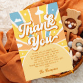 Blue Sunshine Baby Dusche Dankeskarte