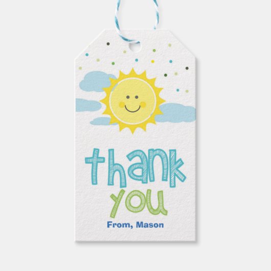 Blue Sunshine Geschenkmarke Geschenkanhänger (Vorderseite)