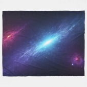 Blue Supernova Nebula Cosmic Deep Space Fleecedecke (Vorderseite (Horizontal))