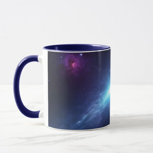 Blue Supernova Outer Space Nebula Astronomy Tasse (Links)