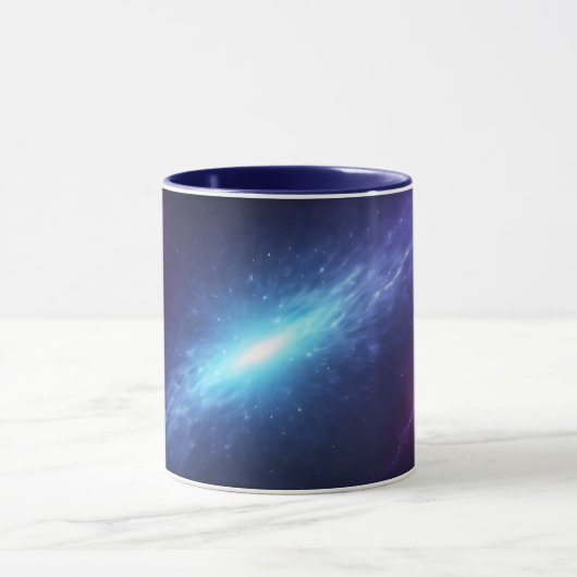 Blue Supernova Outer Space Nebula Astronomy Tasse (Zentrum)