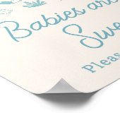 Blue Surf Baby an Bord Babys sind süß Poster (Ecke)