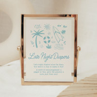 Blue Surf Baby an Bord Spate Night Diapers