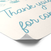 Blue Surf Baby on Board Baby Dusche Danke Karte Poster (Ecke)