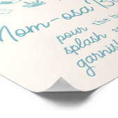 Blue Surf Baby on Board Baby Dusche Mama Osa Bar Poster (Ecke)