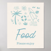 Blue Surf Baby on Board Baby Showfood Poster (Vorne)