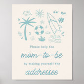 Blue Surf Baby on Board Envelope Station Poster (Vorne)