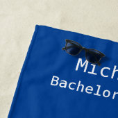 Blue Surf Board Hochzeitsfeier Gefallen Personalis Strandtuch (Beispiel)