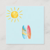 Blue Surf steht auf Begleitkarte (Rückseite)