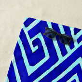 Blue Surf Theme Abstrakt Geometric Strandtuch (Beispiel)
