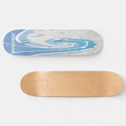 BLUE SURF WAVES SKATEBOARD (Horizontal)