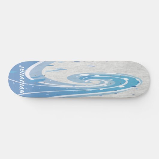 BLUE SURF WAVES SKATEBOARD (Horizontal)