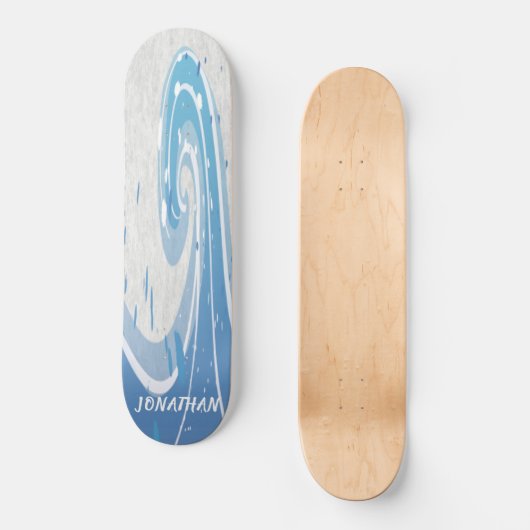 BLUE SURF WAVES SKATEBOARD (Vorderseite)