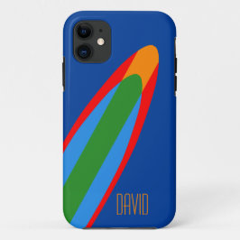Blue Surfboard Design iPhone Surfthema Case-Mate iPhone Hülle