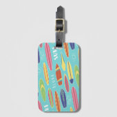 Blue Surfboard - Gepäckmarke Gepäckanhänger (Vorderseite Vertikal)