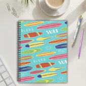 Blue Surfboard Notebook Notizblock