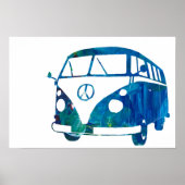 Blue Surfbus Poster (Vorne)