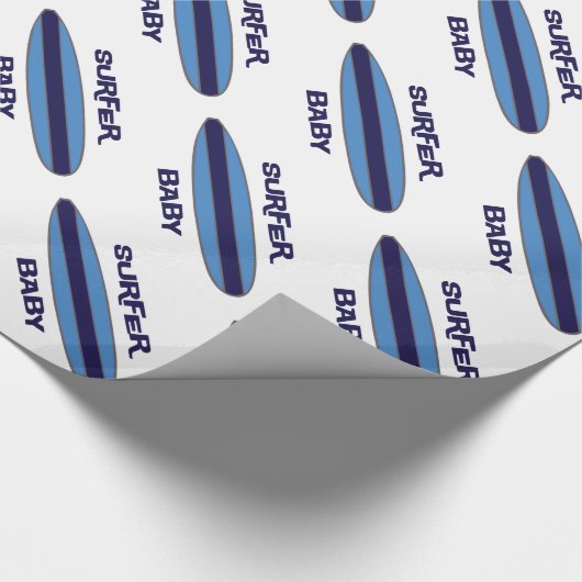 Blue Surfer Baby Geschenkpapier (Ecke)