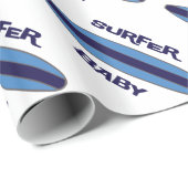 Blue Surfer Baby Geschenkpapier (Rolleneckpunkt)