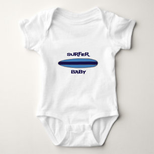 Blue Surfer Baby Strampler