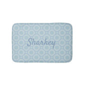 Blue Surname: Überlappen von Ocean Bubbles Badematte (Vorderseite)