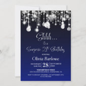 Blue Surprise 21. Geburtstag Party Einladung (Vorderseite)