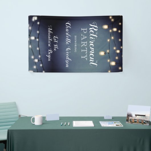 Blue Surprise Retirement Party Banner (Messeveranstaltung)