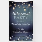 Blue Surprise Retirement Party Banner (Vertikal)