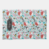Blue Sushi Personalisiertes Niedliches Muster Geschirrtuch (Horizontal)
