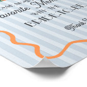 Blue Süsse Hauptpresse Favorite Erinnerungen Braut Poster (Ecke)