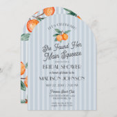 Blue Süsse Main SqueezeCitrus Brautparty Einladung (Vorne/Hinten)