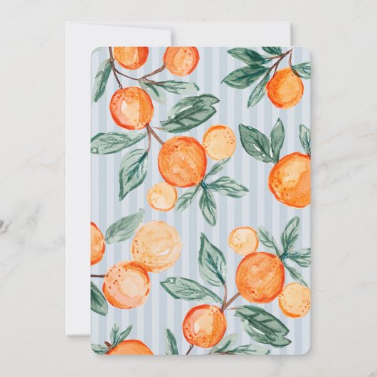 Blue Süsse Pastel Main Squeeze Thema Brautparty Einladung (Rückseite)