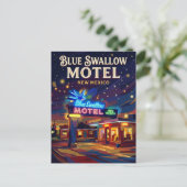 Blue Swallow Motel USA Postkarte (Stehend Vorderseite)