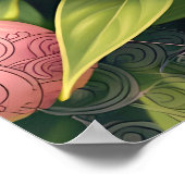 Blue Swallowtail Butterfly Floral Botanical Art Poster (Ecke)