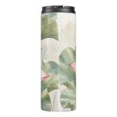  Blue Swallowtail Butterfly With Lotus Flower Art Thermosbecher (Rückseite)