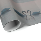 Blue Swans Must Be Love Geschenkpapier (Rolleneckpunkt)