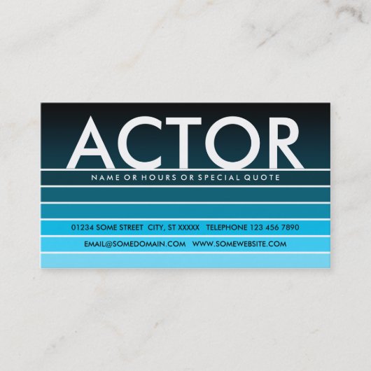 Blue Swatch ACTOR Visitenkarte (Vorderseite)