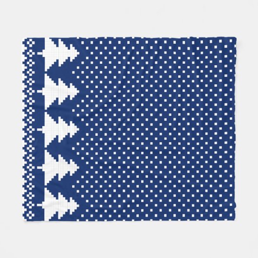Blue Sweater Tree Strick Print Blanket Fleecedecke (Vorderseite (Horizontal))