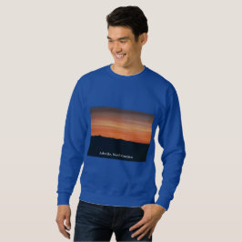 Blue Sweatshirt mit Sunset Design