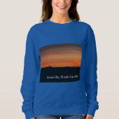 Blue Sweatshirt mit Sunset Scene (Vorderseite)