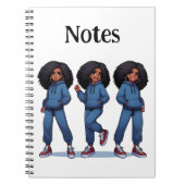 Blue Sweatsuit-Notebook Notizblock (Vorderseite)