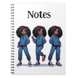 Blue Sweatsuit-Notebook Notizblock