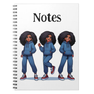 Blue Sweatsuit-Notebook Notizblock